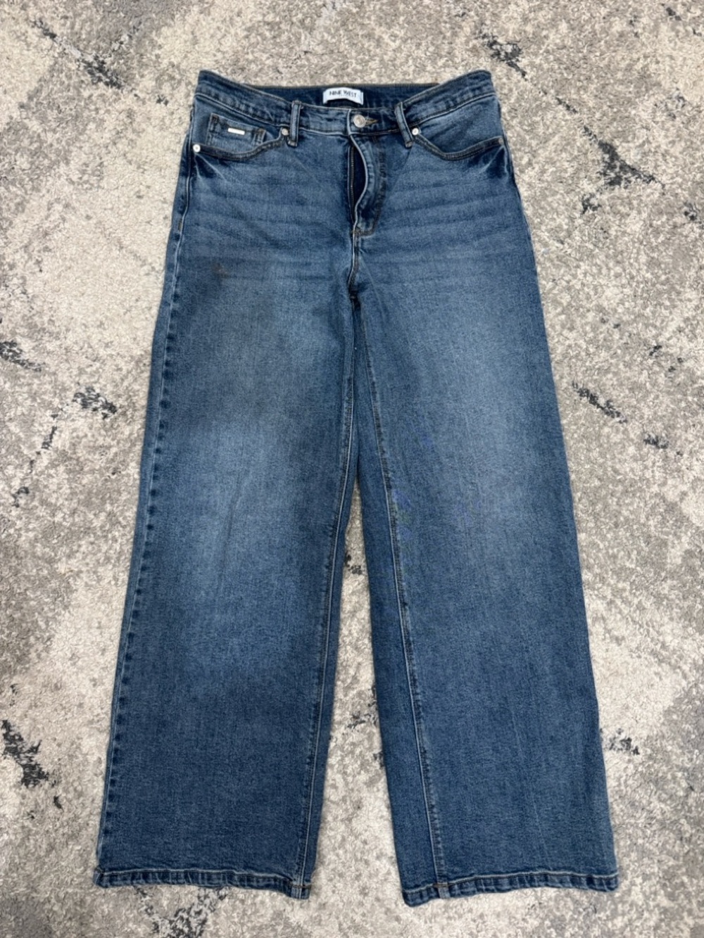 Nine West Dark Blue Wide-Leg Jeans
